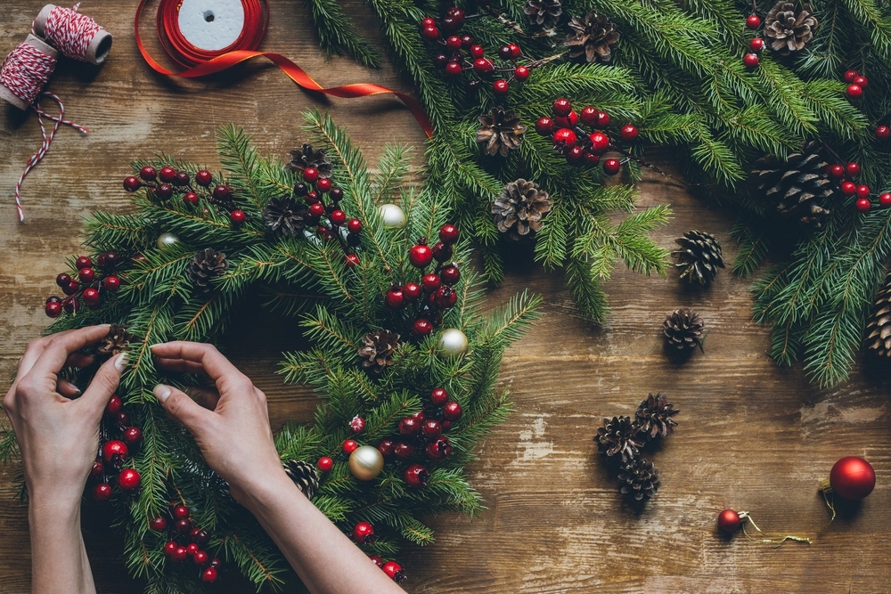 Zelf een kerstkrans maken Tuincentrum Coppelmans