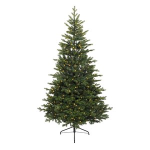 Everlands Allison pine LED kunstkerstboom groen - H 210 x D 127 cm - afbeelding 1