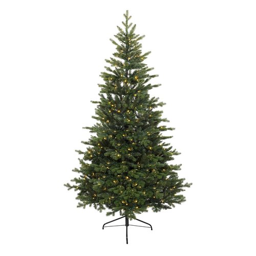 Everlands Allison pine LED kunstkerstboom groen - H 240 x D 152 cm - afbeelding 1