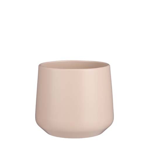 Amber pot rond l.roze mat - h18xd21cm