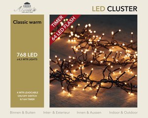 Anna's Collection clusterverlichting extra warm met 768 lampjes - L 450 cm - afbeelding 1