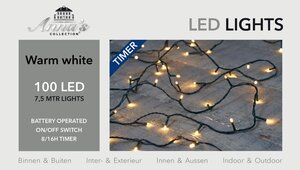 Anna's Collection LED LIGHTS 100L - 7,5m warm wit met timer (8/16u) - afbeelding 2