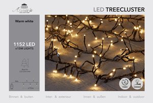 Anna's Collection treeclusterverlichting warm wit met 1152 lampjes - L 1500 cm - afbeelding 1