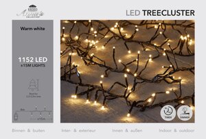 Anna's Collection treeclusterverlichting warm wit met 1152 lampjes - L 1500 cm - afbeelding 4