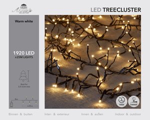 Anna's Collection treeclusterverlichting warm wit met 1920 lampjes - L 2500 cm - afbeelding 1