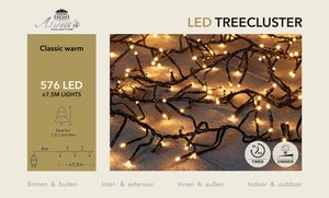 Anna's Collection treeclusterverlichting klassiek warm met 576 lampjes - L 750 cm - afbeelding 1