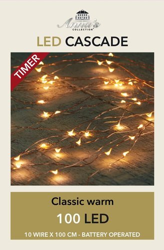 B.O. CASCADE 6/18H TIMER KOPERDRAAD 100L/10X1M LED CLASSIC - 50CM AANLOOPSNOER 3