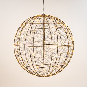 Anna's Collection bal metaal LED casual wit flash - D 35 cm