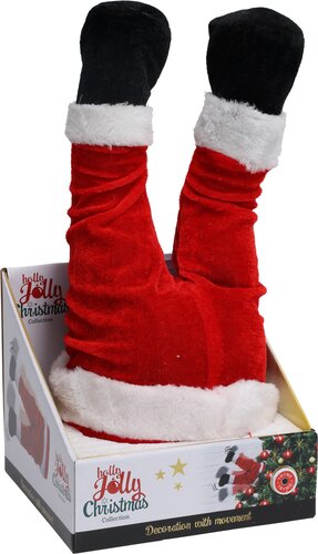 Bewegende kerstman benen - H 35 cm - afbeelding 1