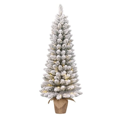 Black Box Trees Gerlos tafel kerstboom sneeuw verlicht - D 36 x H 75 cm