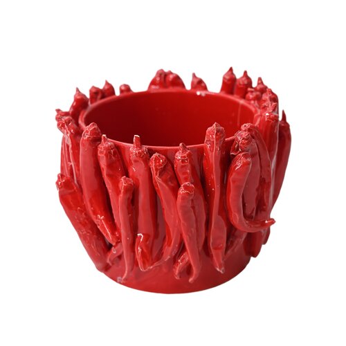 Bloempot red peppers - D 17 x H 14,5 cm