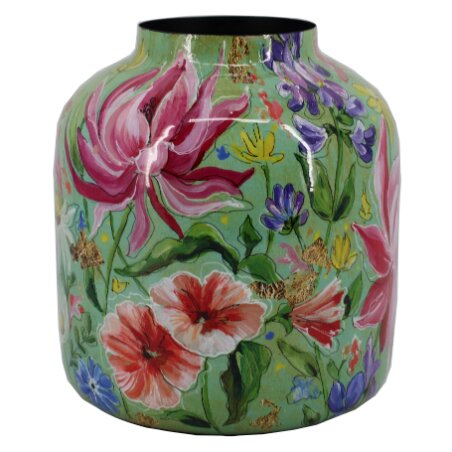 Bolvaas Veria Jet Home met bloemen - D 34 x H 39 cm