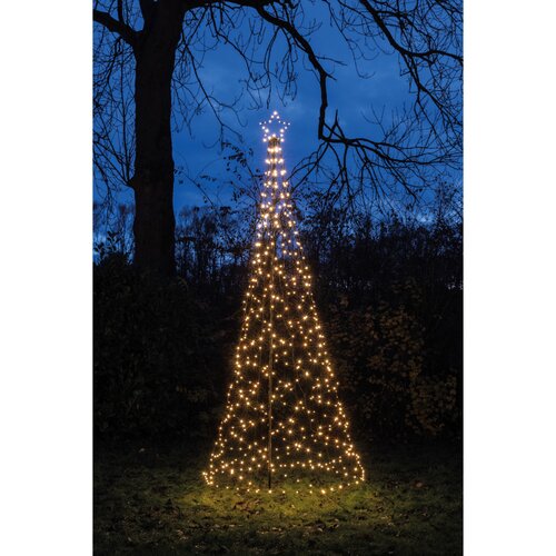 Vlaggenmast kerstboom incl. paal met 480 LED extra warm - D 100 x H 320 cm - afbeelding 1