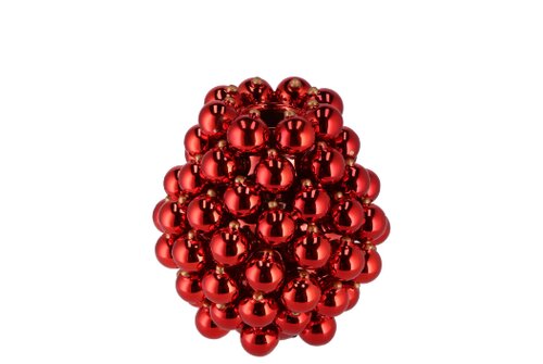 Christmasball Red Vaas 15 x 16 cm - afbeelding 1