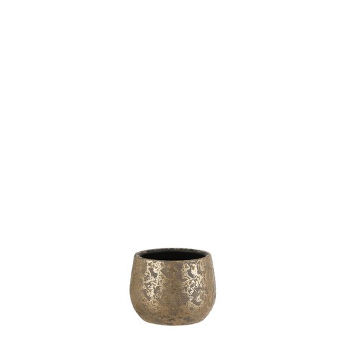 Clemente pot rond goud - H 13 x D 16,5 cm