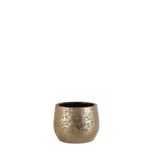 Clemente pot rond goud - H 15,5 x D 19,5 cm