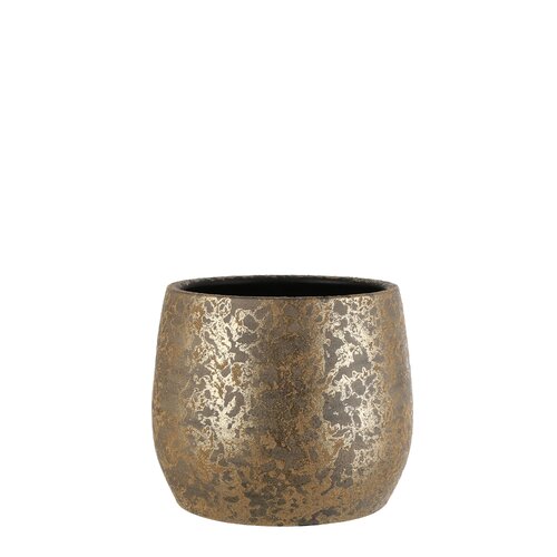 Clemente pot rond goud - H 25,5 x D 32 cm