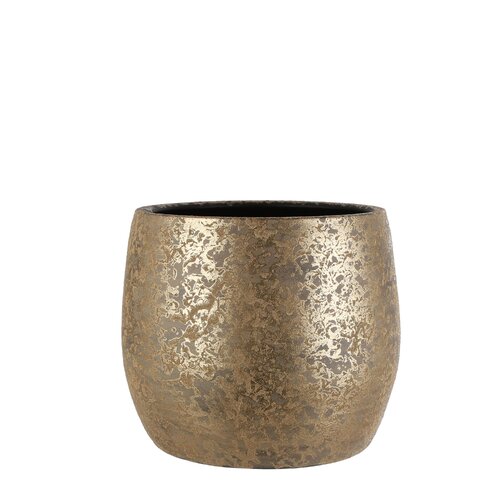 Clemente pot rond goud - H 31 x D 38 cm