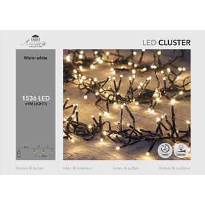 Anna's Collection clusterverlichting warm wit met 1536 lampjes - L 900 cm - afbeelding 1