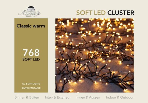 Anna's Collection clusterverlichting soft led met 768 lampjes - L 600 cm