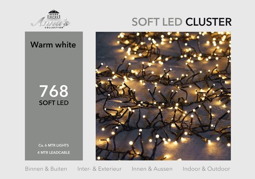 Anna's Collection clusterverlichting soft led warm wit met 768 lampjes - L 600 cm