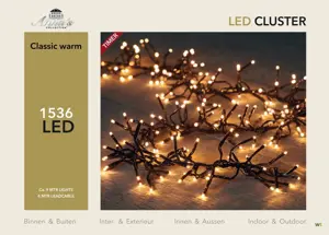 Anna's Collection clusterverlichting klassiek warm met 1536 lampjes - L 900 cm - afbeelding 1