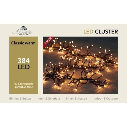 Anna's Collection clusterverlichting klassiek warm met 384 lampjes - L 240 cm - afbeelding 1