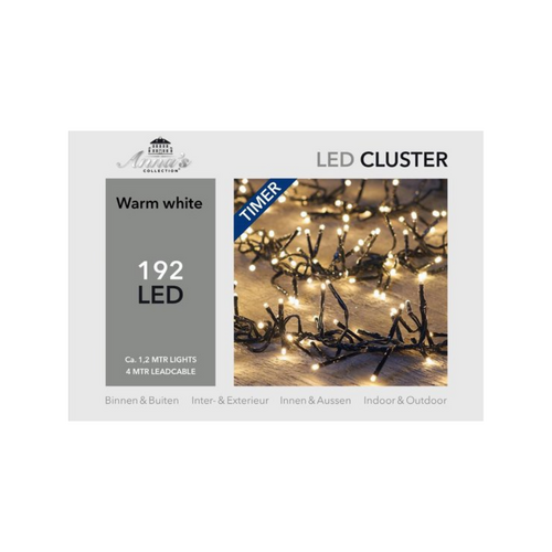 Anna's Collection clusterverlichting warm wit met 192 lampjes - L 120 cm - afbeelding 1