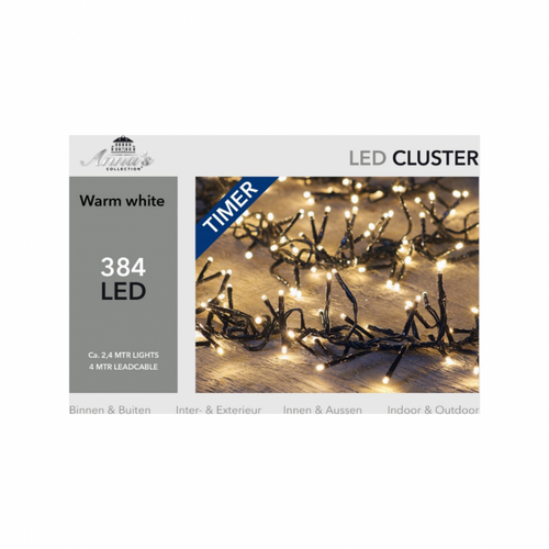 Anna's Collection clusterverlichting warm wit met 384 lampjes - L 240 cm - afbeelding 1