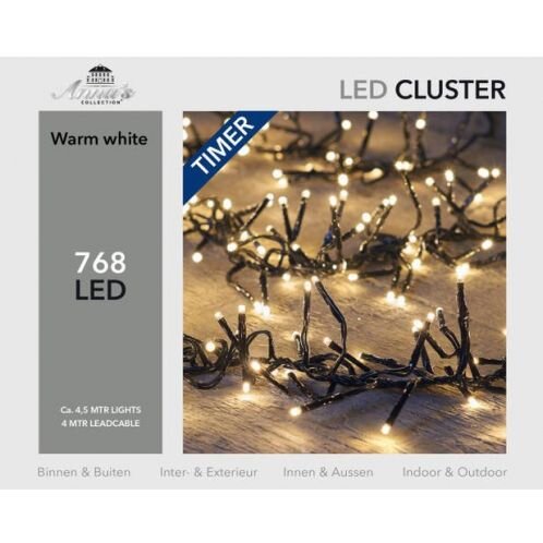 Anna's Collection clusterverlichting warm wit met 768 lampjes - L 450 cm - afbeelding 1