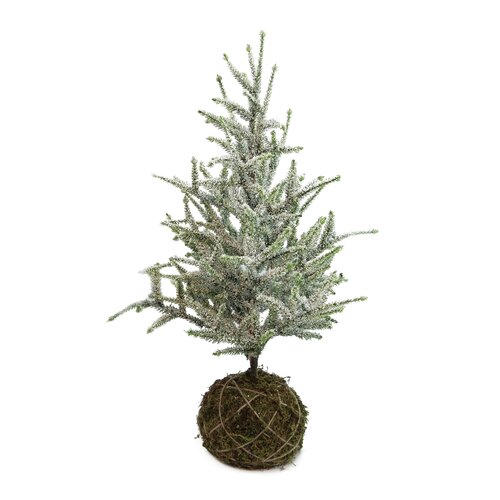 Deco kerstboom moskluit besneeuwd - H 44 cm