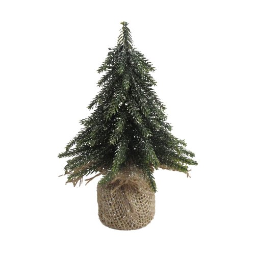 DECO kunstkerstboom Frosted - H 20 x D 12 cm