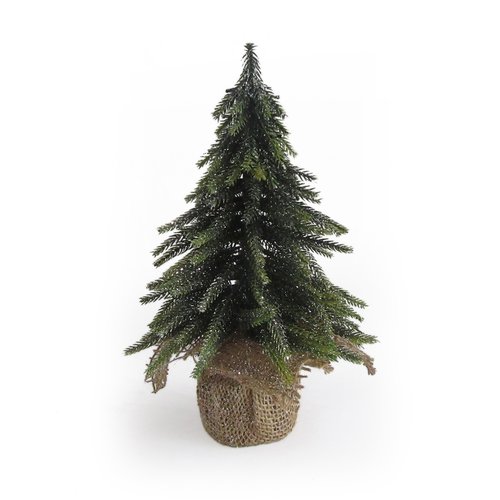 DECO kunstkerstboom Frosted - H 27 x D 16 cm