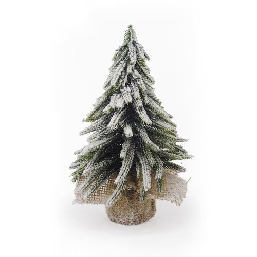 DECO kunstkerstboom Snowy - H 27 x D 16 cm