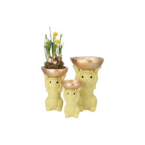 Decoratieschaal Bunny Bowl Geel - D 15 x H 23 - afbeelding 3