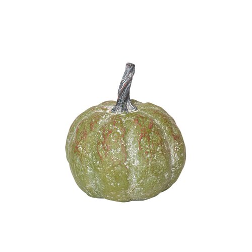 Decoratieve pompoen groen - D 10 x H 10 cm