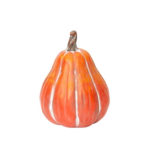 Decoratieve pompoen oranje - D 15,5 x H 20 cm