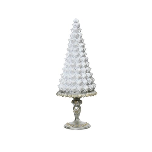 Decoris cake kerstboom wit/kleur(en) - L 14,2 x B 14,2 x H 37 cm