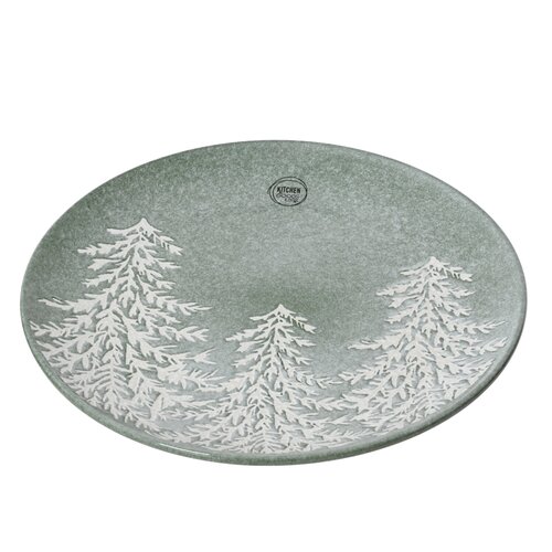 Decoris Dinerbord keramiek  groen - D 27 x H 2,9 cm