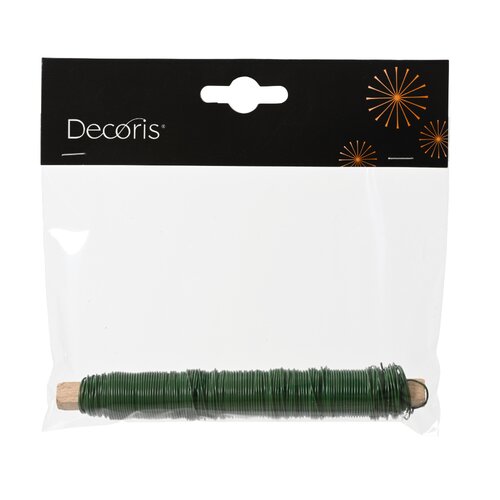 Decoris Draad ijzer  groen - D 0,65 x H 14 cm