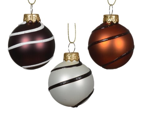 Decoris glazen kerstbal assortie - D 4,5 cm