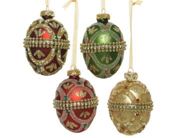 Decoris glazen kerstbal assortie - D 6 cm