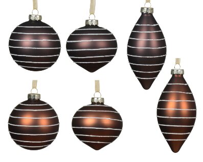 Decoris glazen kerstbal assortie - D 8 cm