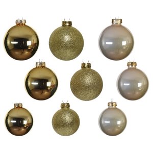 Decoris kerstballen glas parel - 42 stuks in opbergdoos - afbeelding 2