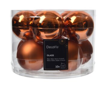 Decoris kerstballen glas warme cider - D 6 cm