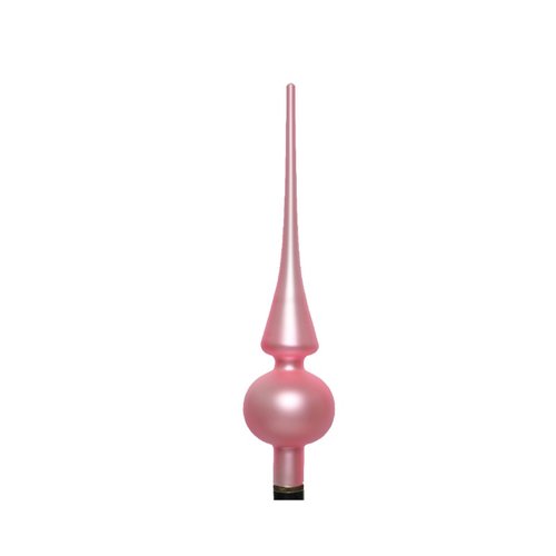 Decoris Glazen piek mat 26 cm - Roze