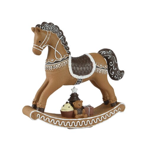 Decoris hobbelpaard bruin - L 20 x B 5 x H 20 cm