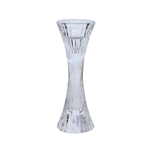 Decoris Kandelaar glas  helder - L 7 x B 7 x H 13,3 cm