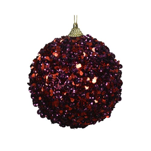 Decoris kerstbal foam granaatappel - D 10 cm