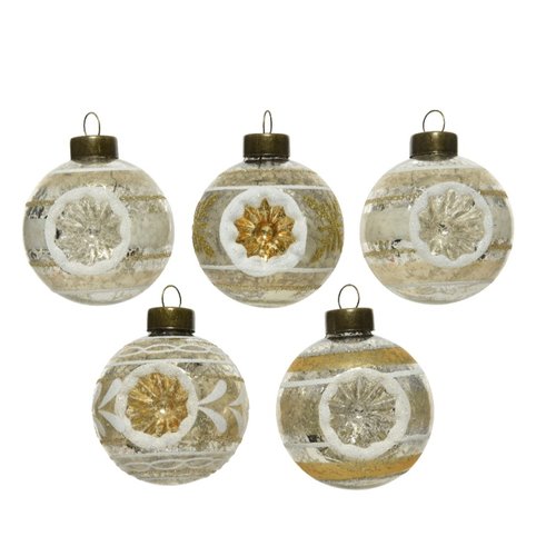 Decoris Kerstbal glas mix